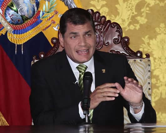 Rafael Correa, presidente de Ecuador. Foto: AFP