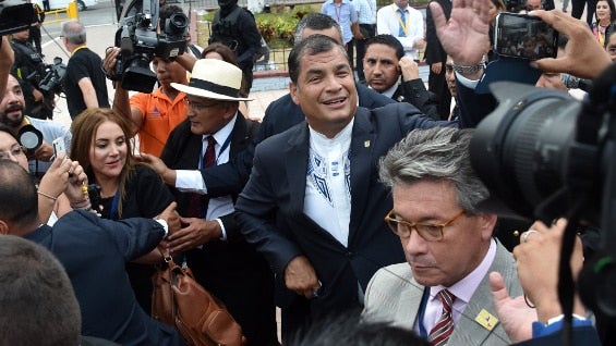 Rafael Correa, presidente de Ecuador. Foto: AFP