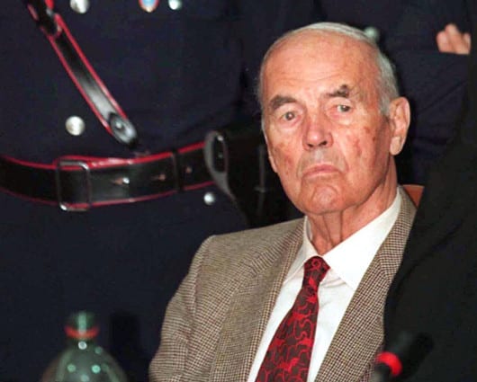 El exoficial alemán de las SS Erich Priebke. Foto: AFP.