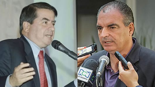 Juan Fernando Cristo (izq) y Aurelio Iragorri (der). Foto: Oficiales.