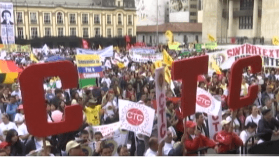La jornada de protesta nacional está programada para este jueves 27 de octubre. Foto:NoticiasRCN.com