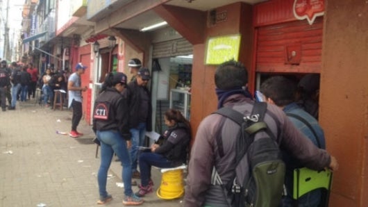 Según informó la Fiscalía, el fiscal Enriquez Palacios murió en el lugar de los hechos. Foto: AFP.