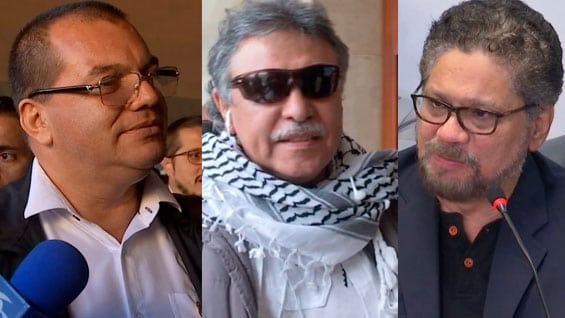 Byron Yepes, Jesús Santrich e Iván Máquez no se posesionarán el 20 de julio. Foto: NoticiasRCN.com