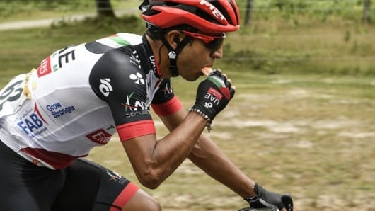 Ciclista Colombiano Darwin Atapuma. Foto: Philippe López / AFP