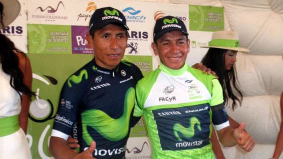 Nairo y Dayer Quintana fueron protagonistas en el Tour de San Luis. Foto Agencia EFE.