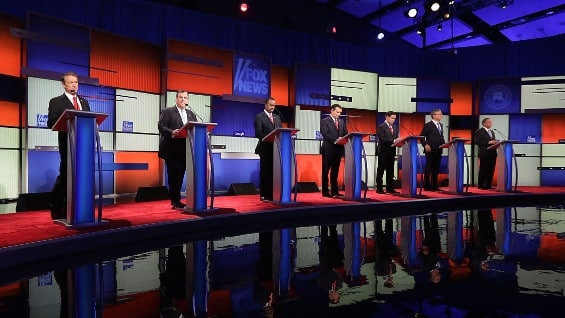 Debate republicano sin Donald Trump. Foto: AFP.