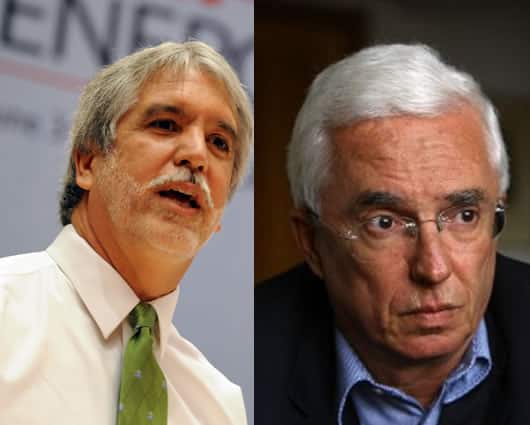 Enrique Peñalosa y Jorge Robledo. Foto: AFP