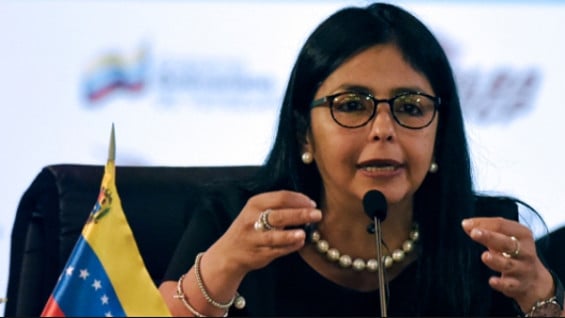 Canciller venezolana, Delcy Rodríguez. Foto: AFP.