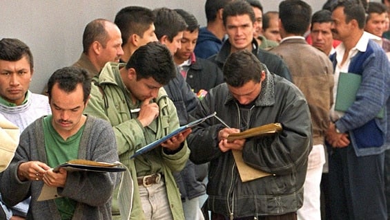 Colombia cerró 2014 con una tasa de desempleo de 9,1%. Foto: archivo AFP.