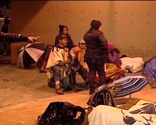 Los desplazados pidieron que se haga justicia con los guerrilleros. Foto: AFP.