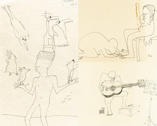 La puja recaudó 2,9 millones de dólares en total por los dibujos y manuscritos de Lennon. Foto: Sotheby's