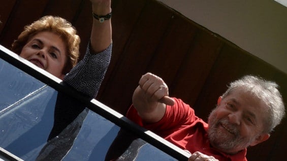 Rousseff y Lula Da Silva. Foto: AFP