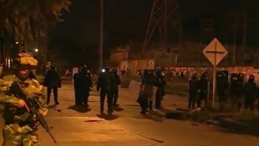 El Esmad de la Policía en Buenaventura.