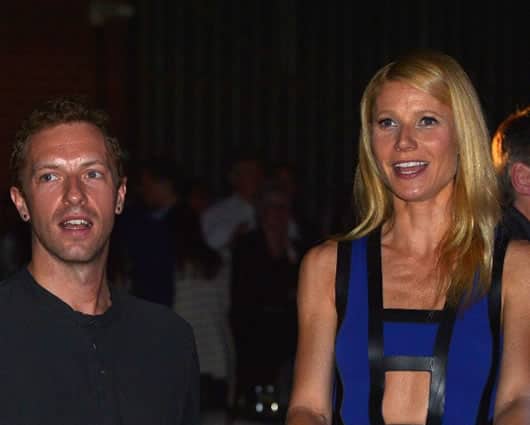 Gwyneth Paltrow y Chris Martin. Foto: AFP