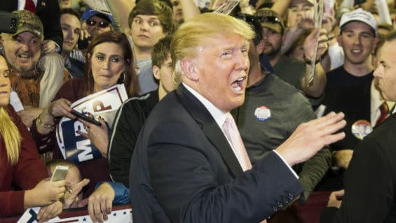 En las elecciones de este martes, los republicanos reparten 595 delegados, según las encuestas Trump ganaría la mayoría de ellos. Foto Agencia AFP