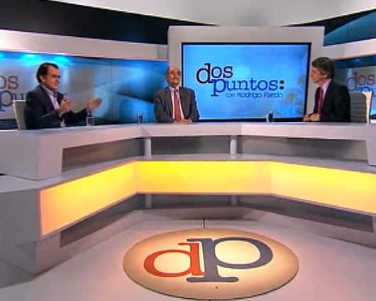 Óscar Iván Zuluaga y Horacio Serpa en debate con Rodrigo Pardo.