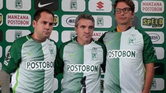 Lillo y su cuerpo técnico fueron presentados en la sede deportiva del club. Foto: @nacionaloficial