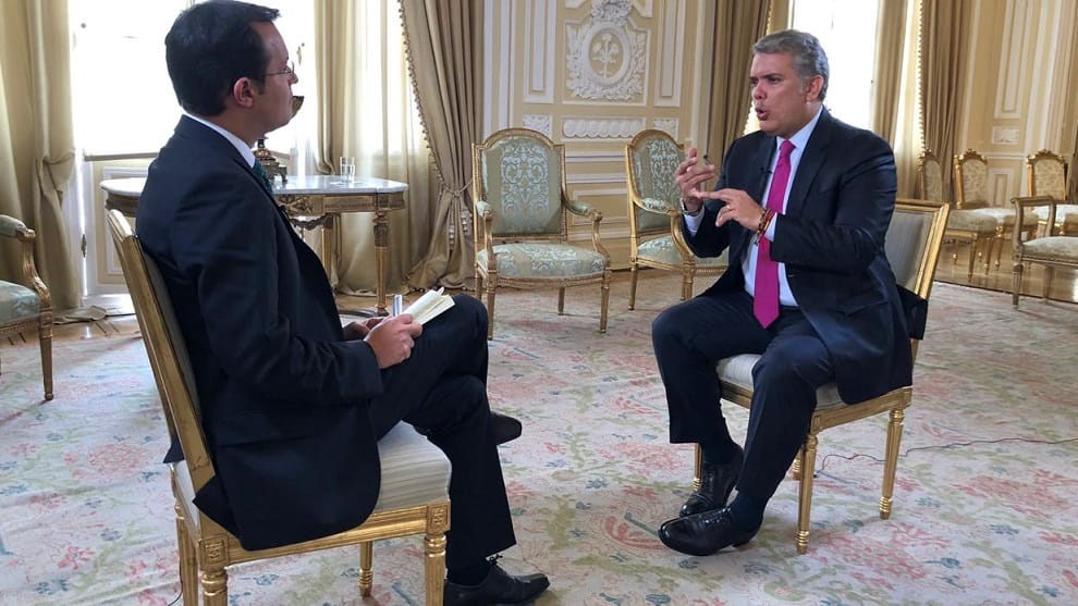 FOTO: Presidente Iván Duque en exclusiva con Noticias RCN