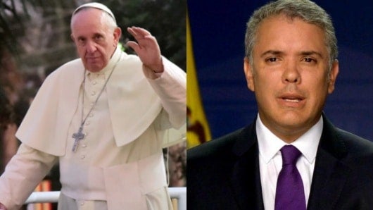 Foto: Papa francisco - Presidente Iván Duque.NoticiasRCN.com