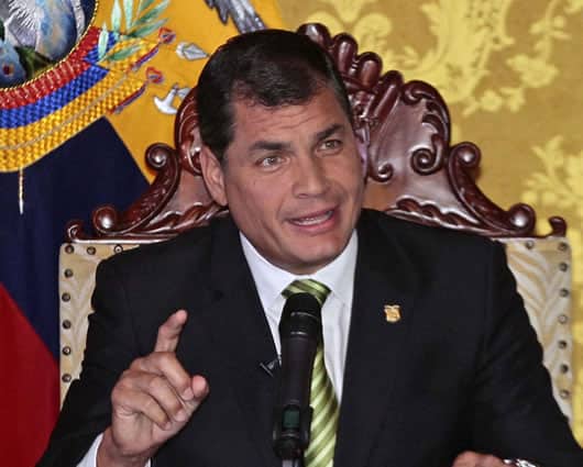 Rafael Correa, Presidente de Ecuador. Foto: AFP