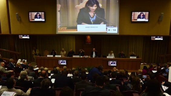 Alcaldesa de París durante su intervención en el encuentro. Foto: AFP