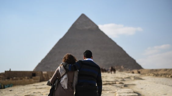 Las pirámides ya no reciben los visitantes de antes. Foto: AFP