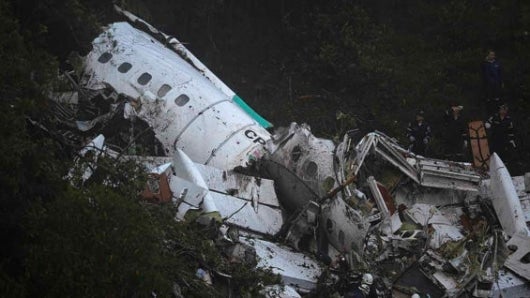 El avión que se accidentó. Foto: AFP