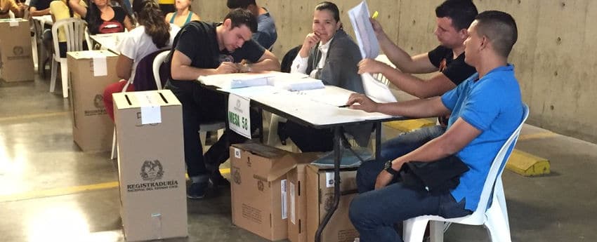 Para estas elecciones las autoridades instalaron alrededor de 8.500 estaciones biométricas. Foto: Oficial.