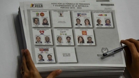 Los colombianos acudieron a las urnas. Foto: AFP