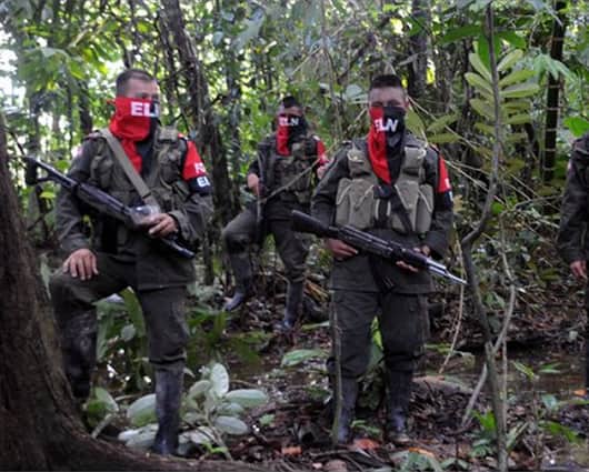 Guerrilleros del ELN. Foto: AFP