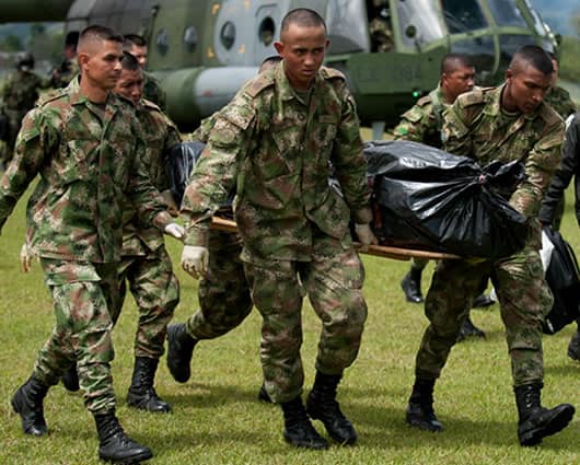 La operación se desarrolló en el área rural del municipio de Bagadó. Foto: AFP