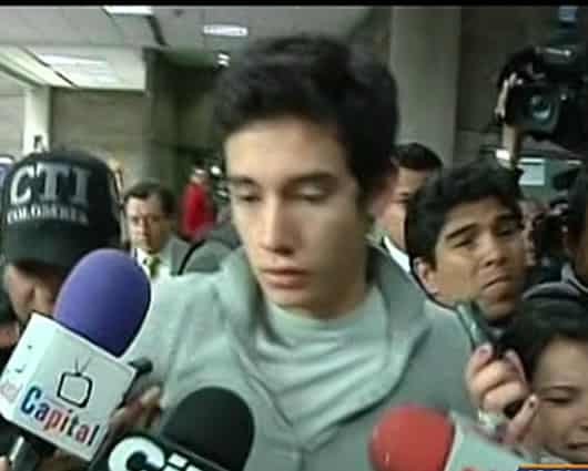 Fabio Andrés Salamanca al entrar al búnker de la Fiscalía.