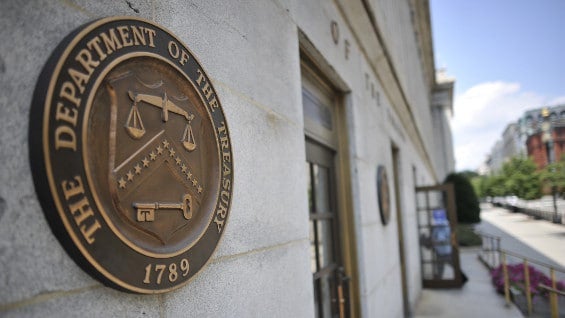 Departamento del Tesoro de Estados Unidos. Foto: AFP