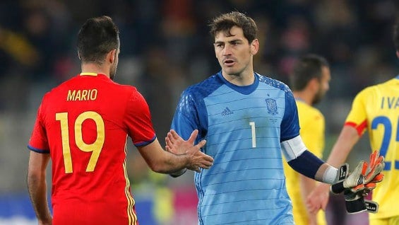 Iker Casillas, arquero de España. Foto: EFE.