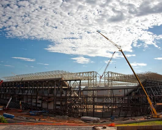 El estadio aún no ha sido terminado. Foto: AFP