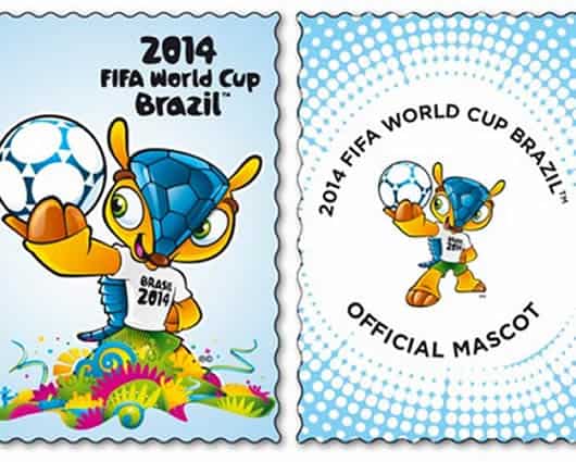 Estas son dos de las tres estampillas presentadas por la Fifa. Foto: Fifa.com