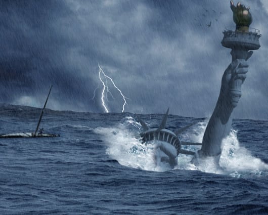 Filmes como "El día después de mañana" han retratado la tragedia climática. Foto:Oficial