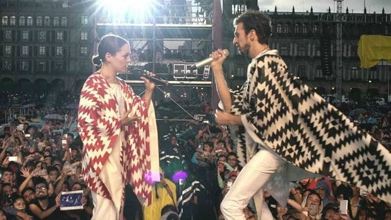 Esteman junto a Natalia Lafourcade. Foto: @estemanmusic (Instagram).