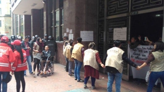 La toma se desarrolló de manera pacífica.