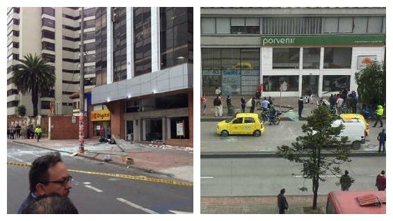 Así quedaron los dos lugares tras las explosiones.