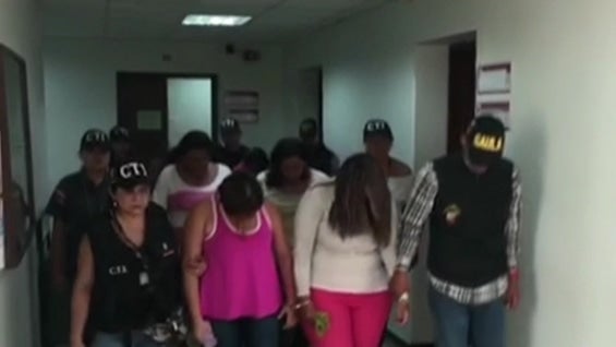 De los 18 capturados, 17 son mujeres. Foto: Noticias RCN