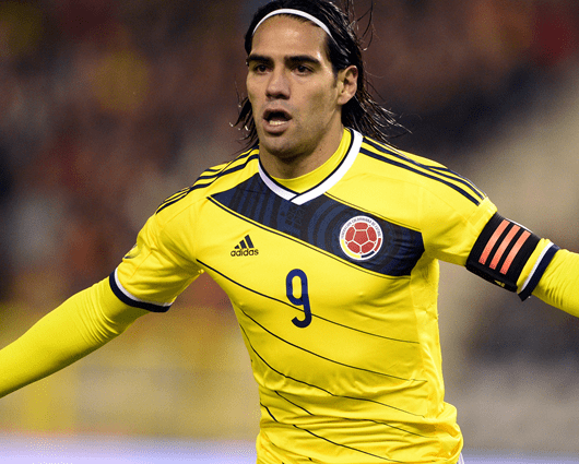 El delantero Radamel Falcao. Foto: AFP.