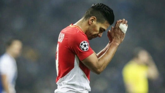 Foto: Radamel Falcao García se despide de la Champions junto al Mónaco / AFP