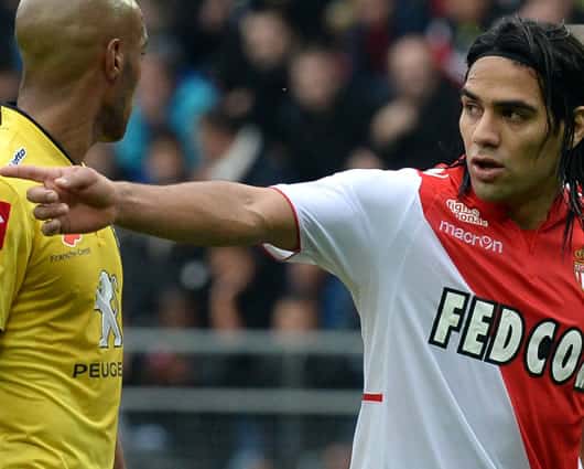 Falcao durante el partido del Mónaco ante el Sochaux, en la fecha 10 de la Líga 1 / AFP