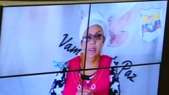 La jefe guerrillera Victoria Sandino envió un mensaje que fue escuchado en el Congreso de la República. Foto Noticias RCN