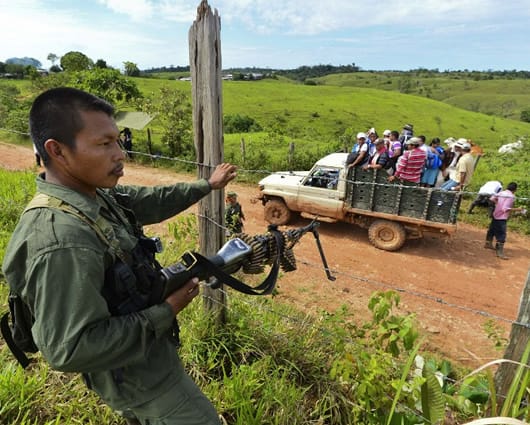 Parte del equipo negociador de las Farc en Cuba. Foto: AFP.