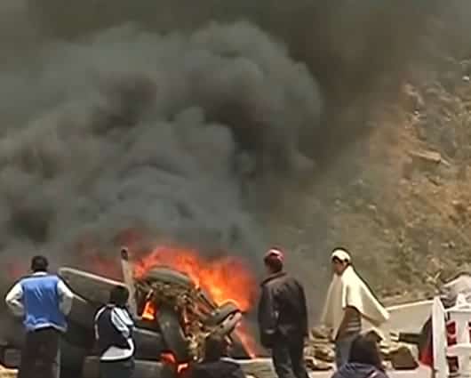 En Boyacá se han presentado bloqueos desde las primeras horas de la mañana. Foto: Noticias RCN