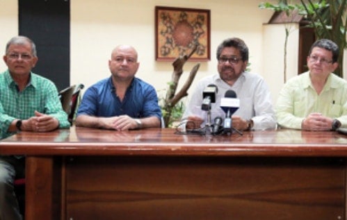 Parte del equipo negociador de las Farc en La Habana.