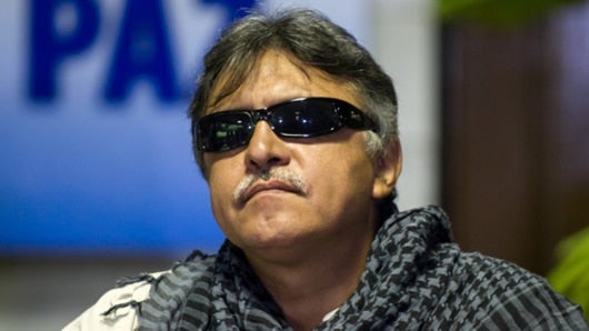 Jesús Santrich, integrante de la delegación de las Farc. Foto: AFP.