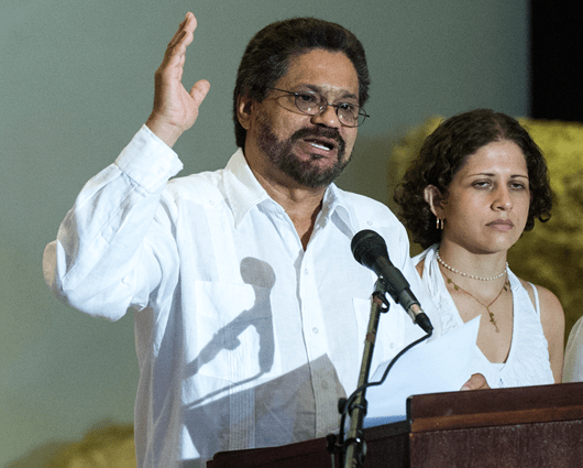 Iván Márquez, jefe negociador de las Farc en los diálogos de paz. Foto: AFP.
